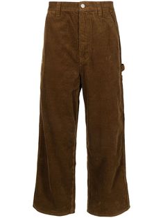 brown cotton corduroy high waist front button and zip fastening two side slit pockets two rear patch pockets wide leg Brown Corderoy Pants, Brown Flare Corduroy Pants, Brown Corduroy Trousers, Goblincore Pants, Corduroy Pants Aesthetic, Brown Courdory Pants, Brown Pants Corduroy, Cordory Pants, Baggy Brown Pants