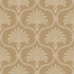 a brown and white wallpaper pattern with swirls