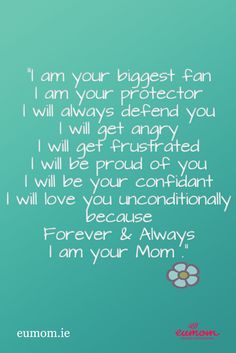 a blue background with the words i am your biggest fan, i am your protector and i will always defend you