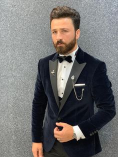 Mans Slim Fit Tuxedo Navy Blue-baagr.myshopify.com-1-brabion Elegant Blue Blazer For Ceremony, Blue Tuxedo Style Blazer For Ceremonies, Blue Tuxedo Blazer For Ceremonies, Luxury Navy Tuxedo For Formal Occasions, Luxury Navy Tuxedo For Formal Events, Luxury Navy Formal Tuxedo, Classic Royal Blue Blazer For Wedding, Luxury Fitted Navy Tuxedo, Elegant Navy Blazer For Wedding