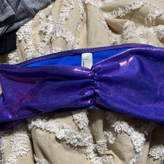 American Apparel Bandeau Swim Top Nwot Size Large Vest Fits A-C Cup Purple Bandeau Tube Top For Beach, Purple Stretch Strapless Tube Top, Purple Bandeau Tube Top For Party, Swim Top, American Apparel, Womens Swim, Blue And Purple, Swimming, Purple