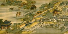 China Plans Ancient Painting-based Animated Series Qingming Festival, Axonometric Drawing, Chinese Artwork, Korean Painting, Chinese Landscape Painting, Chinese Festival, Chinese Art Painting, Ancient Paintings, Japanese Drawings