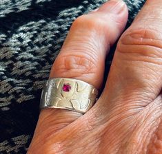 This ring is made for small hands (size 5-5 1/2) or as a pinky ring. Made from sterling silver metal clay with a tiny pink tourmaline. Silver Metal Clay, Metal Clay, Pinky Ring, Small Hands, Pink Tourmaline, Rings Statement, Sterling Silber, Sterling Silver Ring, Tourmaline