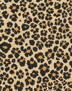 an animal print pattern with black and brown flowers