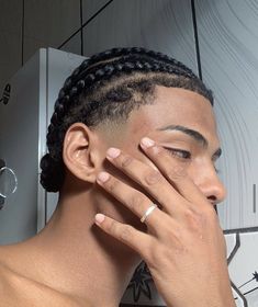 Mixed Guys Braids, Guys With Cornrows, Low Taper Fade Cornrows, Crooked Front Teeth, Guys With Braided Hair, Guy With Cornrows, Guys With Braids, Men With Cornrows, Low Taper Braids Men