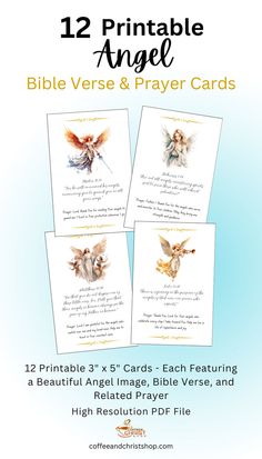 Printable Prayer Cards About Angels Prayer Cards Printable, Angels Bible, Prayer For Son, Bible Quotes For Women, Bible Quotes About Love, Christian Lifestyle Blog, Christian Meditation