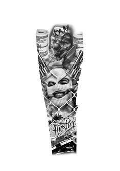 an image of a tattoo sleeve with tattoos on it