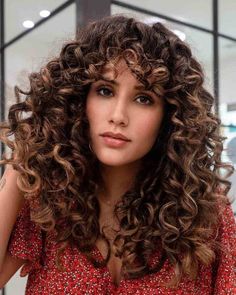 85 Best Ways to Pair Curly Hair with Bangs Curly Hair Fall 2023, Fall 2023 Curly Hair Trends, Curly Bangs Oval Face, Curly Hair With Fringe Bangs, Long Curly Hairstyles With Bangs, Face Framing Bangs Curly Hair, Curly Bangstyle Hair, Long Curly Hair With Bangs, Bang Ideas