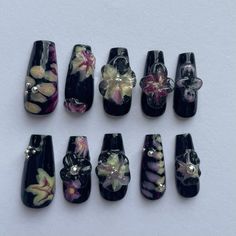 Deftones Inspired Nails, Academia Aesthetic Nails, Radiohead Nails, Coffin Pattern, Aesthetic Nails Acrylic, Aesthetic Nails, Grunge Nails, Pretty Gel Nails