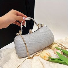 Category:Evening Bag,Clutch; Embellishment:Chain,Rhinestone; Gender:Women's; Type:Clutch Bags,Wristlet; Occasion:Party,Holiday,Wedding Party,Bridal Shower; Material:PU Leather; Width:8; Height:10; Function:Durable,Large Capacity,Lightweight,Waterproof; Pattern:Solid Color; Listing Date:09/14/2023; Production mode:External procurement; Length:20