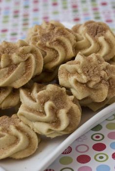 some cookies are sitting on a plate and ready to be eaten