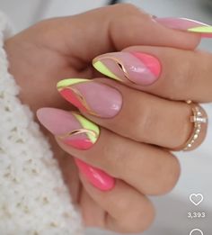 Attractive Nails, Beach Nails Art, Colourful Nail, 2023 Beach, Short Nail Manicure, Nails Art Designs, Nail Pen, Spring Acrylic Nails, Nude Nail