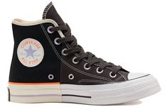 Converse Chuck 70 High 'Sunblocked - ' Black/Almost Black/Egret Canvas Shoes/Sneakers Black Retro Sneakers With Graphic Print, Retro Black Sneakers With Graphic Print, Retro Black Cotton Sneakers, Converse Black Sneakers With Graphic Print, Black Color Block Sneakers For Streetwear, Black Color Block Casual Sneakers, Casual Black Color Block Sneakers, Black Canvas Shoes, Run Star Hike