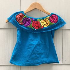 Cute Multicolor Embroidered Tops For Summer, Cute Multicolor Embroidered Tops, Mexican Blouses, Neutral Shirt, Toddler Top, Printed Peplum Top, Mexican Blouse, Off The Shoulder Blouse, Poplin Top