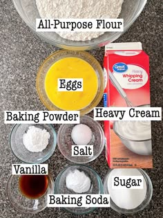 ingredients to make an all purpose flour recipe