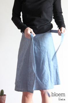 Linen Wrap Skirt, Knee Length Circle Skirt - Etsy Norway Fitted Linen Wrap Skirt With Lining, Spring Linen Wrap Bottoms, Knee Length Circle Skirt, Linen Wrap Skirt, Skirt Knee Length, Linen Skirt, Circle Skirt, Natural Linen, Summer Tops