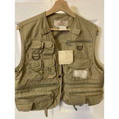 Vintage New Woodfield Fishing Men’s Sz M Vest Tan. Condition Is "New With Tags". Coats Vintage, Fish Man, Tan Color, Ivy, Clothing Brand, Mens Jackets, Fishing, Jackets & Coats, Man Shop