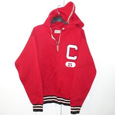 (eBay) Rare Vintage 60's Champion 1/3 Zip Pullover Hoodie Varsity Zippered Hood Nylon Vintage Hoodie With Double-lined Hood For Sports, Vintage Hoodie With Adjustable Hood For Streetwear, Retro College Hoodie With Drawstring Hood, Vintage Sweatshirt With Double-lined Hood For Streetwear, Vintage Hoodie Sweatshirt With Adjustable Hood, Retro Hooded Sweatshirt With Drawstring, Vintage Hooded Jacket With Drawstring For Streetwear, Vintage Winter Sweatshirt With Double-lined Hood, Retro Sports Hoodie For Winter