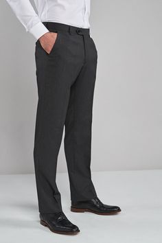 Look sharp and stay comfortable with these Charcoal Grey Slim Fit Trousers. Featuring a flat front, classic slim fit, and perfect trousers length, these trousers are the perfect choice for special occasions, such as prom or school events, or even for daily work wear. The charcoal grey colour is a timeless classic that will never go out of style. Smart Dressed Men, Formal Pant For Men, Gray Ghost, Slim Fit Dress Pants, Formal Trousers, Formal Pants, Business Pants, Men Trousers, Smart Trousers