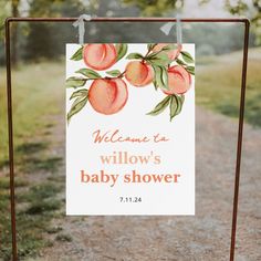 Sweet Peach Baby Shower Foam Board Welcome Sign Editable Blank A Sweet Peach Is On The Way, Sweet Little Peach Baby Shower Ideas, A Sweet Little Peach Is On The Way, Sweet As A Peach Baby Shower Ideas, Peach Themed Baby Shower Ideas, Peach Baby Shower Theme, Peach Baby Shower Ideas, Foam Board Welcome Sign, Board Welcome Sign