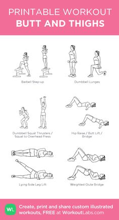 the printable workout poster shows how to do an exercise with your legs and arms