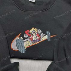 Monkey D. Luffy Nike Embroidered Shirt, One Piece Hoodie, Custom Nike Swoosh Sweatshirt Tinicloset is an online store that specializes in selling high-quality, trendy apparel that is both comfortable and stylish. The store offers a variety of embroidered sweatshirts, t-shirts, and hoodies that are perfect for any casual occasion. One of the most popular items sold at Tinicloset is the Monkey D. Luffy Nike embroidered shirt. This shirt is made from high-quality materials and features a unique des Casual Sports Sweatshirt With Custom Embroidery, Casual Sweatshirt With Custom Embroidery For Sports, Casual Embroidered Sports Sweatshirt, Casual Embroidered Sweatshirt, Black Custom Embroidery Sweatshirt For Streetwear, Black Custom Embroidered Sweatshirt For Streetwear, Custom Embroidered Tops For Streetwear, Black Sweatshirt With Custom Embroidery For Streetwear, Sporty Custom Embroidered Tops For Streetwear