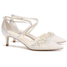 Chiffon Flowers Kitten Heel - Harmoni