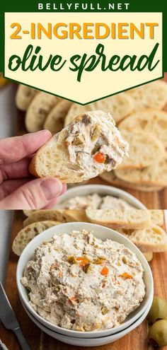 {2 Ingredient} Olive Spread, new year's eve recipes, party food Last Minute Appetizer, Olive Spread, After School Snack, Crowd Pleasing Appetizers, Cream Cheese Spreads, School Snack, Spread Recipes