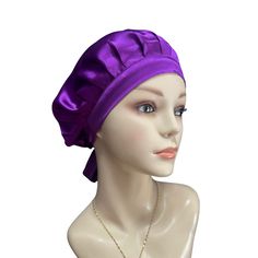 Wrap your head in the lap of luxury with our 100% Mulberry Silk Adjustable Bonnet. This soft and comfortable bonnet is more than just a head covering; it's a personalized fit for your comfort and style. The adjustable design snugly embraces head circumferences between 20 and 23 inches, ensuring a perfect fit just for you. Watch this video below to know how beautiful this bonnet is. WHY YOU SHOULD WEAR OUR 100% MULBERRY SILK SLEEP BONNET Protects Your Hair: Our silk sleep bonnet helps prevent hai Adjustable Soft Bonnet Hat, Adjustable Soft Bonnet, Fitted Soft Hat, Purple One Size Fits Most Bonnet, Silk Sleep Bonnet, Sleep Bonnet, Prevent Hair Breakage, Silk Sleep Cap, Silk Head Wrap