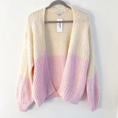 Nwt Stellah Colorblock Knit Cardigan Sweater Cream Pink M/L. Bubble Sleeves. Open Cardigan. Very Cute. But Need Larger Size. New With Tags. First Time Buyers Get $10 Off At Check With My Code: Nicolemycloset For More Deals, Add This Item Plus 2 More Items To Your Bundle And Get 25% Off Your Total (Including The $10 Off For First Time Buyers) Trendy Pink Soft Knit Cardigan, White Knit Cardigan With Color Block, White Knit Color Block Cardigan, Pink Knit Color Block Cardigan, Pink Color Block Knit Cardigan, Cozy Color Block Cardigan For Spring, Cozy Knit Color Block Cardigan, White Color Block Cardigan For Layering, Spring Color Block Pink Cardigan