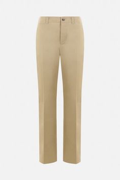 Saint Laurent's straight-leg pants crafted in beige cotton drill. Featuring button closure, belt loops, multiple pockets and central pressed crease.Gender: WomenMaterial: T COTTON 100%;BU BUBALUS BUBALIS O:IN 100%;F COTTON 100%Color: BeigeMade in: ITProduct ID: 786680Y1A622965*Import tax/duty will be calculated at checkout (If applicable) Beige Tapered Leg Chinos With Belt Loops, Beige Bottoms With Pressed Crease And Straight Hem, Tailored Beige Pants With Belt Loops, Classic Formal Pants With Five Pockets, Beige Chinos For Work With Straight Hem, Beige Straight Chinos With Belt Loops, Workwear Chinos With Straight Hem And Belt Loops, Workwear Chinos With Belt Loops And Straight Hem, Elegant Straight Bottoms With Belt Loops