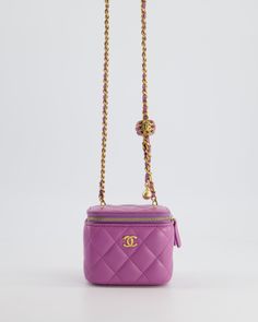 for more information on this item Brand - Chanel Material - Lambskin Leather Colour - Purple Hardware - Antique Gold Accompanied by the original dustbag, Chanel & Entrupy Measurements – 10cm x 8.5cm x 7cm Code - 31973491 Year - 2021 Ref - 030671 We are not affiliated with the brands we sell. Please note that all of our items are unless stated otherwise and purchasing with us is contributing to an ethical and sustainable fashion future. All our items come with an . All sales are final. You are making great choices for the planet and for yourself, Love Sellier