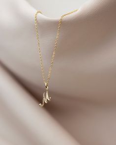 "Personalized 14k solid gold initials necklace. Simple, minimalist everyday necklace Perfect wearing alone or layering with your favorite necklaces. Each initial measures approx. 6.5mm, You can add up to 5 Initials Chain Length: 18\" Available in 14K Yellow Gold or 14K White Gold * Leave us your initials and placement in the comment box at checkout." Initial Pendant Necklace With Curb Chain, 14k Gold Initial Pendant Necklace With Delicate Chain, Gift Necklace With Initial Pendant And Curb Chain, 14k Gold Initial Pendant Charm Necklace With Delicate Chain, Everyday 14k Gold Initial Pendant Name Necklace, Minimalist 14k Gold Initial Pendant Necklace, 14k Yellow Gold Name Necklace With Curb Chain, 14k Gold-filled Initial Necklace In Yellow Gold, Figaro Chain Initial Pendant Charm Necklace As Gift