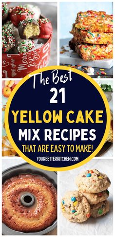 the best yellow cake mix recipes that are easy to make