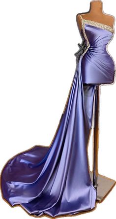 Purple One-shoulder Evening Dress, Purple Evening Dress For Wedding, Elegant Purple Evening Dress For Banquet, Elegant Purple Evening Dress For Banquets, Purple One-shoulder Evening Dress For Prom, Purple One-shoulder Evening Dress For Gala, One-shoulder Purple Evening Dress For Gala, Purple Evening Dress With Sweep Train For Banquet, Purple Satin Evening Dress With Sweep Train