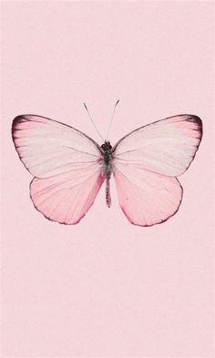 a pink butterfly flying through the air