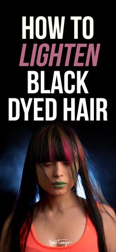 How To Bleach Hair With Peroxide, How To Lighten Black Dyed Hair, Coloring Black Hair, Removing Black Hair Dye, Lighten Dyed Hair, Dyed Black Hair, Black Dyed Hair, Bleaching Black Hair, Lightening Dark Hair