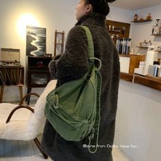 TAVIMART - Vintage Backpack for Women Preppy Style Canvas Women Rucksack Zipper Casual Medium-Capacity European-American Style Female Bag Trendy Green Backpack With Zipper Closure, Trendy Green Backpack With Zipper, Green Backpack With Zipper Closure For Daily Use, Women Preppy Style, Backpack For Women, Vintage Backpacks, Green Bag, Preppy Style, American Style