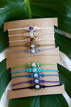 10 Colors Boho Natural Gemstone Bracelets Macrame, Healing, Simple Moon Phase Bracelet, Moon Phases Bracelet, Bracelets Macrame, Bracelet Inspiration, Micro Macramé, Colorful Boho, Gemstone Bracelets, Gemstone Bracelet, Favorite Jewelry