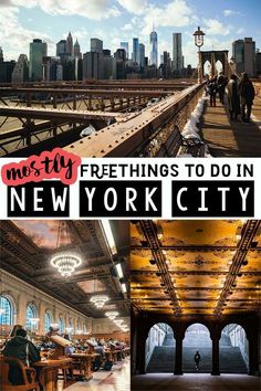 new york city with the words free things to do in new york city