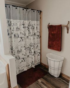 Paseo Ranch Western Shower Curtain - Your Western Decor Punchy Decor, Western Apartment Decor, Western Apartment, Boho Western Bathroom, Cowboy Bathroom, Western Shower, Western Shower Curtain, Western Bathrooms, Western Bathroom Decor