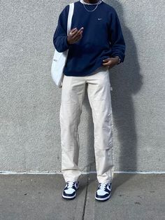 Fall Outfit Men Streetwear, Fall Inspo Men, Aesthetic Fit Inspo Men, Mens Fashion Fall Winter 2023, Mens Fall Outfits Aesthetic, Vintage Fall Outfits Men, Crew Neck Outfit Men, Outfit Inspo Fall Men, Streetwear Fashion Men Fall