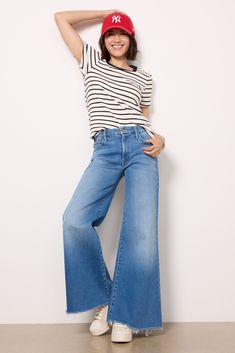 MOTHER Lil Roller Fray Petite Jean | EVEREVE Chic Full-length Flare Jeans With Frayed Hem, Wide Leg Flare Jeans With Frayed Hem For Fall, Fall Flare Jeans With Frayed Hem And Wide Leg, Everyday Flare Jeans With Frayed Hem, Classic Wide Leg Jeans With Frayed Hem, Everyday Full Length Flare Jeans With Frayed Hem, Wide Leg Jeans With Frayed Hem For Fall, Fall Wide Leg Jeans With Frayed Hem, Everyday Wide Leg Bottoms With Frayed Hem