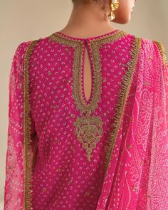 Embroidered chiffon luxury wear www.brandaffection.uk #pakistanifashionuk #chiffonsuitsuk #luxurypret #londonfashion #weddingwears Front Kurti Designs, Chiffon Suit Design, Hot Pink Suits Women Indian, Ethnic Kurtis Design, Front Neck Designs For Suits, Meena Bazaar, Dupatta Designs, Dupatta Border, Chiffon Pants