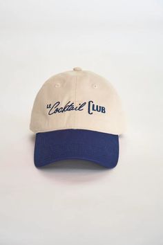 Le Cocktail Club Hat – Byrdie Golf Social Wear Classic Beach Baseball Cap With Curved Brim, Classic Curved Brim Baseball Cap For Beach, Retro Baseball Cap For Vacation, Classic Snapback Summer Hats, Classic Baseball Cap For Summer, Vacation Hats With Curved Bill In Cotton, Retro Adjustable Dad Hat For Summer, Vintage Beach Hat With Curved Bill, Vintage Curved Bill Beach Hat