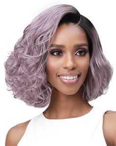 Chiara | Lace Front Synthetic Wig by Bobbi Boss - Best Wig Outlet Lavender Blonde, Bobbi Boss Wigs, Wig Outlet, Ponytail Hair Piece, Best Wig Outlet, Monofilament Wigs, Baby Hairs, Half Wigs, Hair Lace