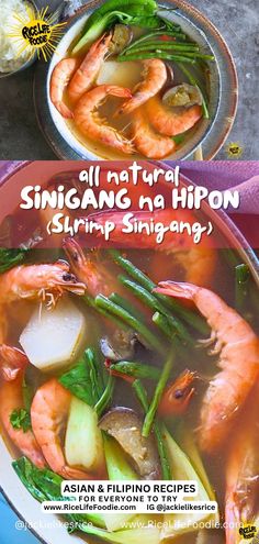 natural-sinigang-na-hipon-recipe-shrimp-sinigang Shrimp Sinigang, Filipino Soup, Shrimp Sinigang Recipe, Sinigang Recipe, Asian Soup Recipes, Coconut Milk Soup, Soup Dish, Vegan Fish