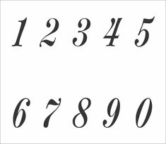 the numbers are drawn in black ink