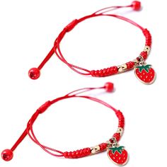 PRICES MAY VARY. Design:2Pcs Summer Fruit Strawberry Cherry Bracelets Sets,Handmade Weave Red Rope Adjustable Bracelet.Alloy environmentally friendly material. Bracelet Size:Weight:8g. Perfect Gift ：Great Christmas gifts,Thanksgiving gifts,graduation gift,birthday gift,congratulation gift,vocation gifts,mother day gift,anniversary gift or business gift for girls,teens,women,mother,wife,girlfriend,business partner. Every piece of jewelry has excellent quality，precision and extraordinary brillianc Couple Best Friends, Cherry Bracelet, Women Best Friends, Bracelets Sets, Fruit Strawberry, Protection Jewelry, Red Rope, Fruit Earrings, Congratulations Gift