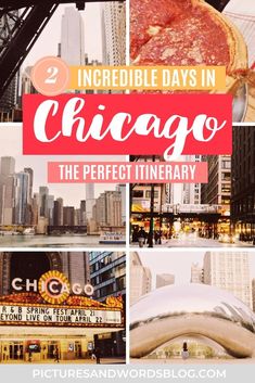 the chicago sign and buildings with text overlay that reads, incredible days in chicago